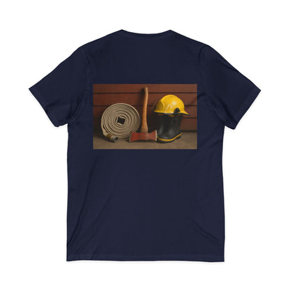 Fire/Rescue Appreciation Unisex Short Sleeve V-Neck Tee