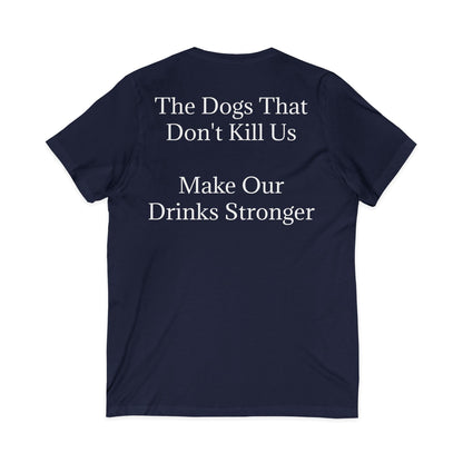 Drinks Stronger Unisex Short Sleeve V-Neck Tee