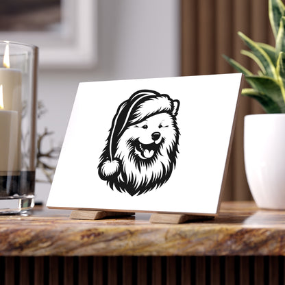 Santa Paws Samoyed Ceramic Photo Tile