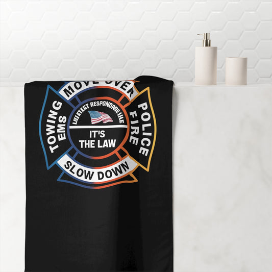 Let First Responders Live Mink-Cotton  Beach Towel