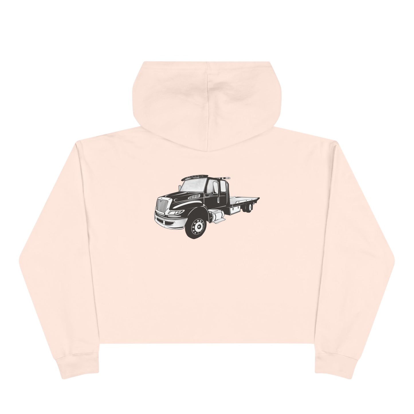 Flatbed Tow Truck Women's Crop Hoodie