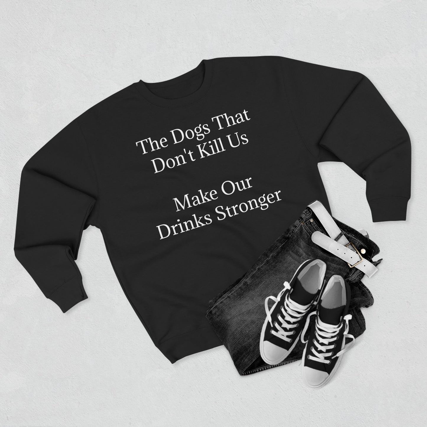 Drinks Stronger Unisex Crewneck Sweatshirt