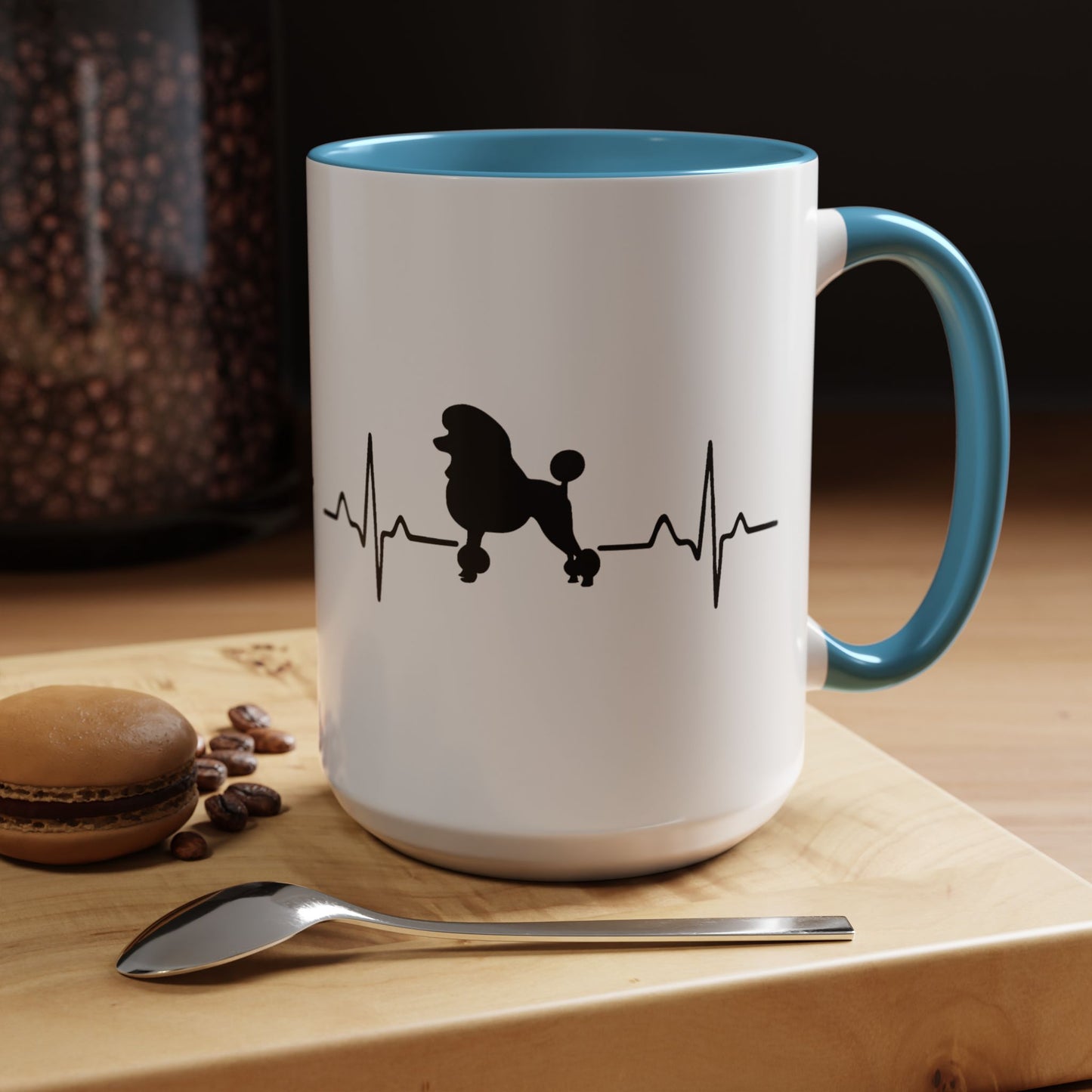 My Heart Beats For Poodles 2-Tone Coffee Mug