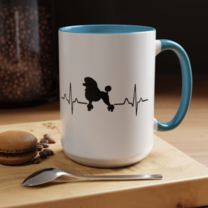 My Heart Beats For Poodles 2-Tone Coffee Mug