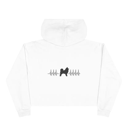 My Heart Beats For Samoyeds Women's Crop Hoodie