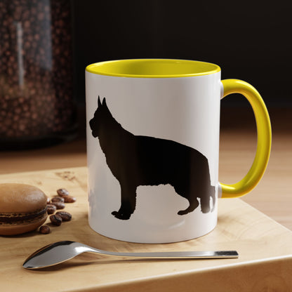 German Shepherd Silhouette 2-Tone Coffee Mug