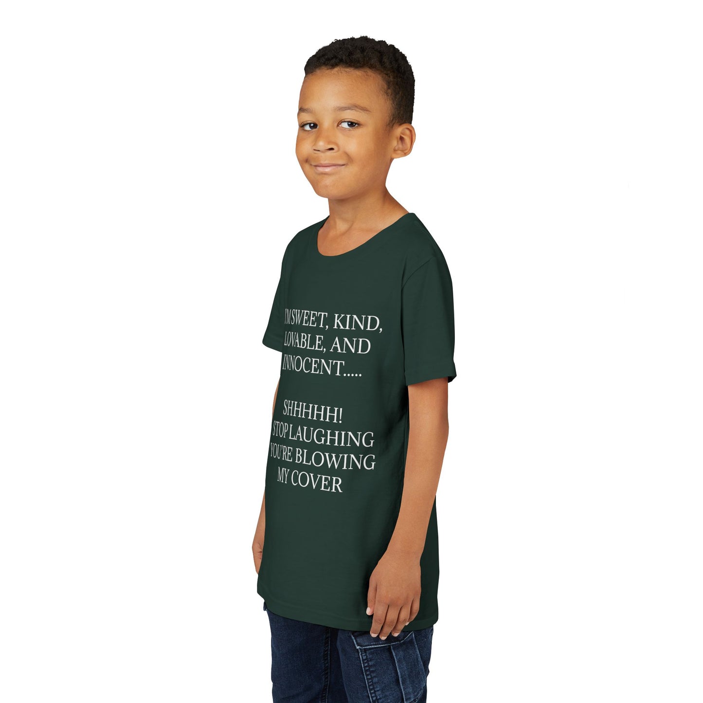 Blowing My Cover Youth Unisex Short Sleeve Crewneck Tee