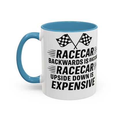 Racecar Backwards 2-Tone Coffee Mug