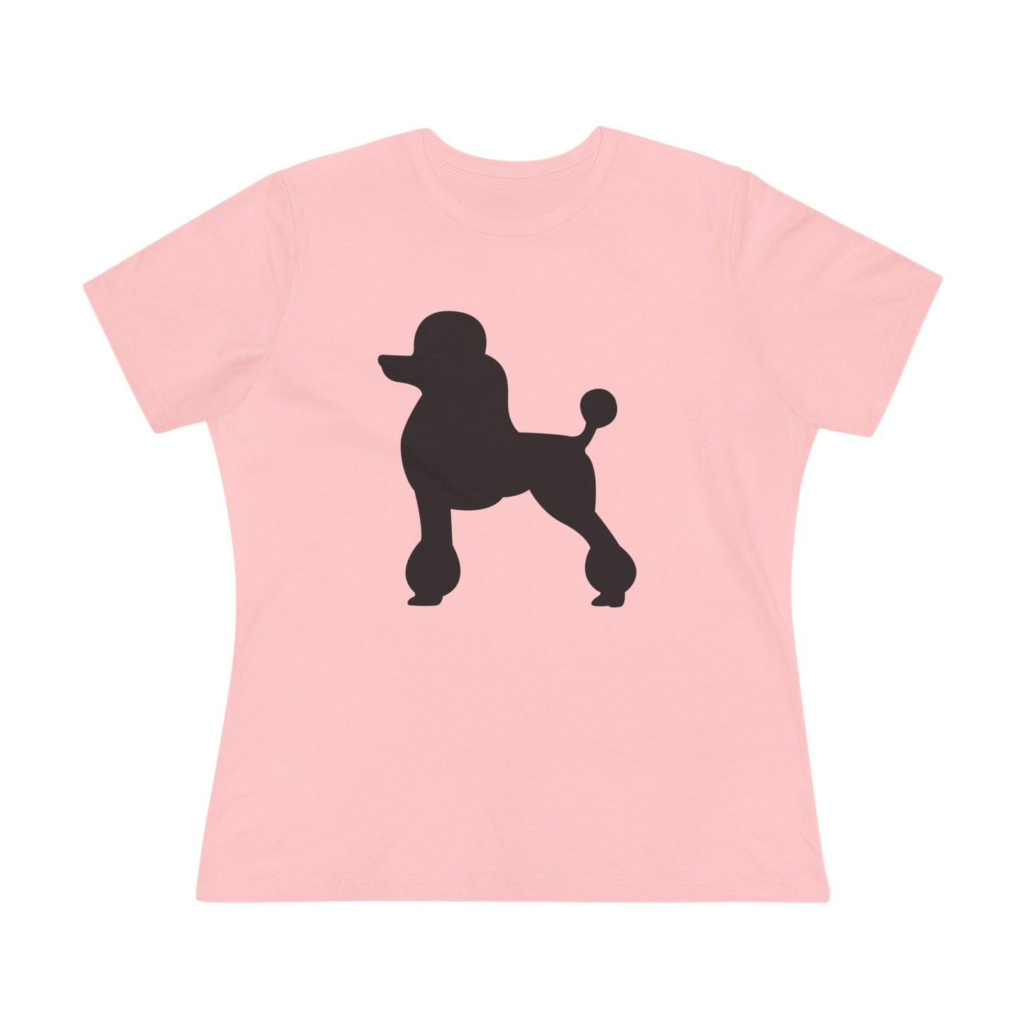 Poodle Silhouette Women's Short Sleeve Crewneck Tee