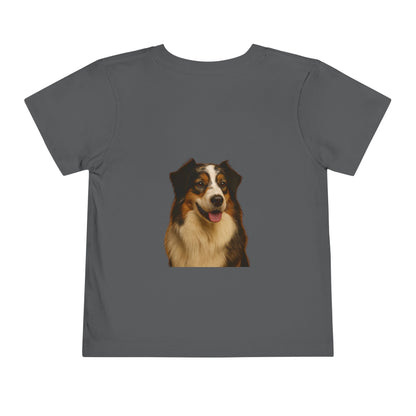 Aussie Head Toddler Unisex Short Sleeve Crewneck Tee