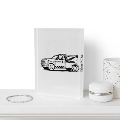 Wheel Lift Tow Truck Acrylic Photo Block