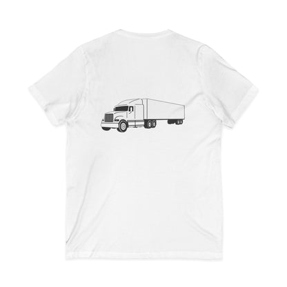 Semi Truck Unisex Short Sleeve V-Neck Tee