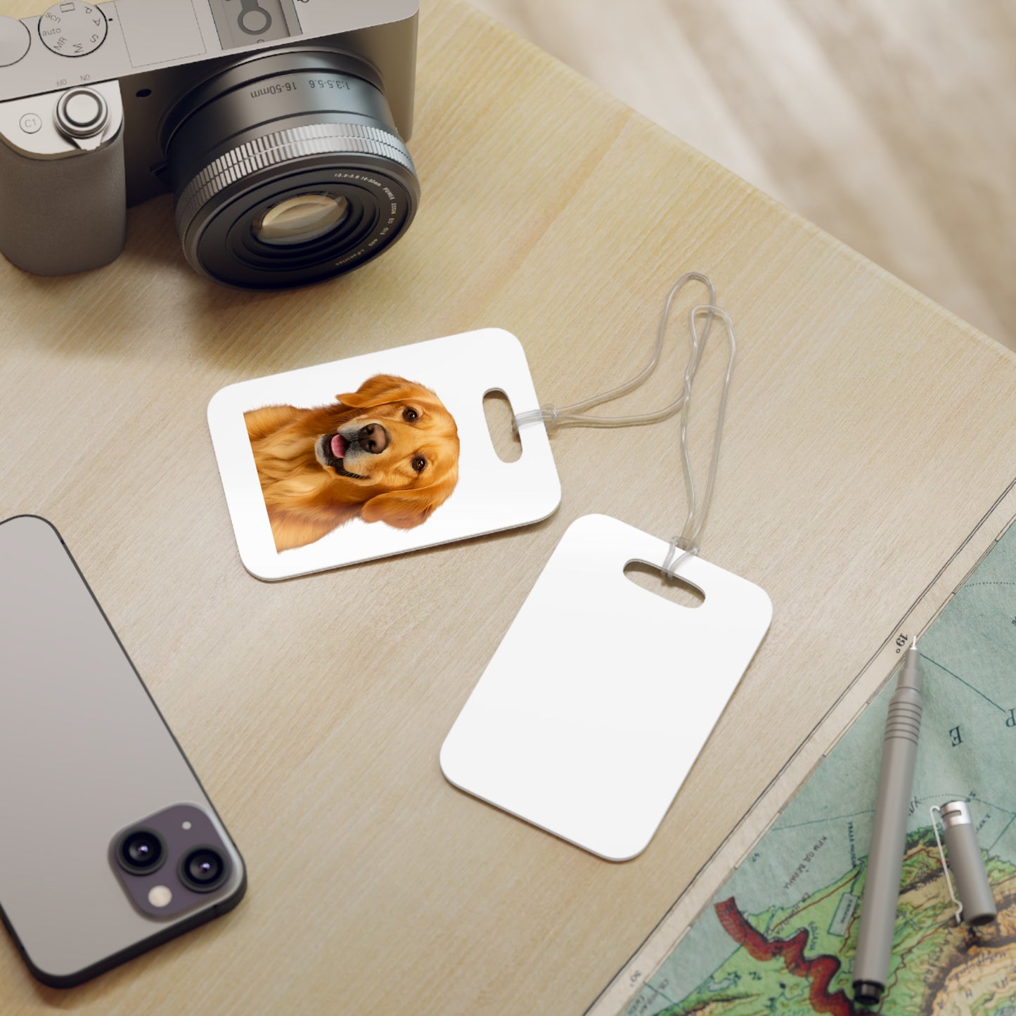 Golden Head Luggage Tag