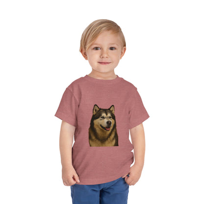 Malamute Head Toddler Unisex Short Sleeve Crewneck Tee