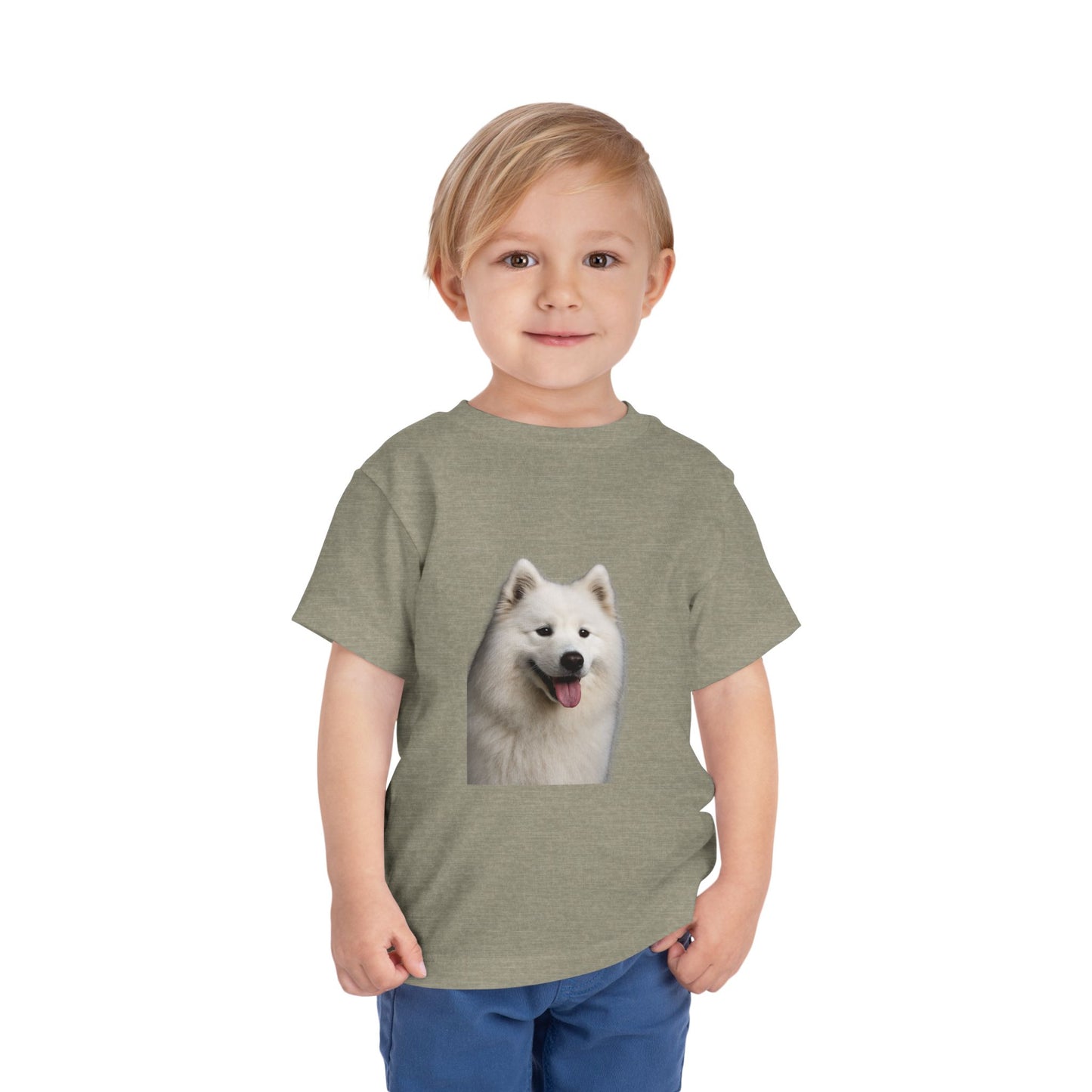 Samoyed Head Toddler Unisex Short Sleeve Crewneck Tee