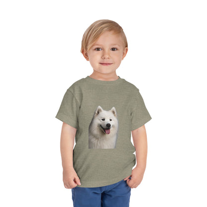 Samoyed Head Toddler Unisex Short Sleeve Crewneck Tee