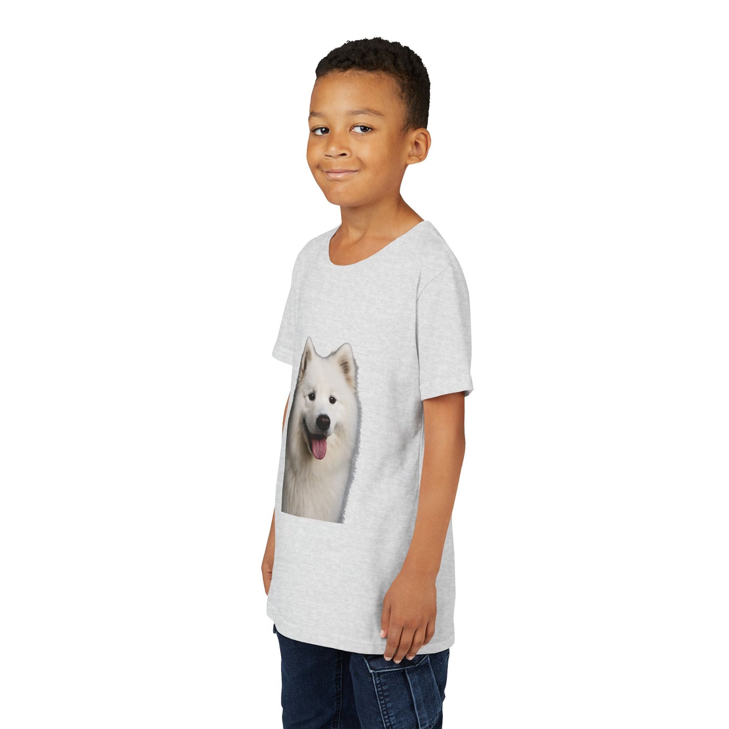 Samoyed Head Youth Unisex Short Sleeve Crewneck Tee