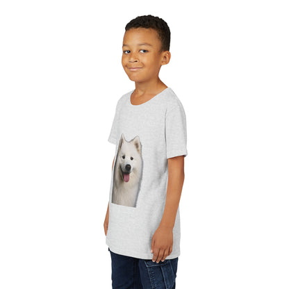 Samoyed Head Youth Unisex Short Sleeve Crewneck Tee