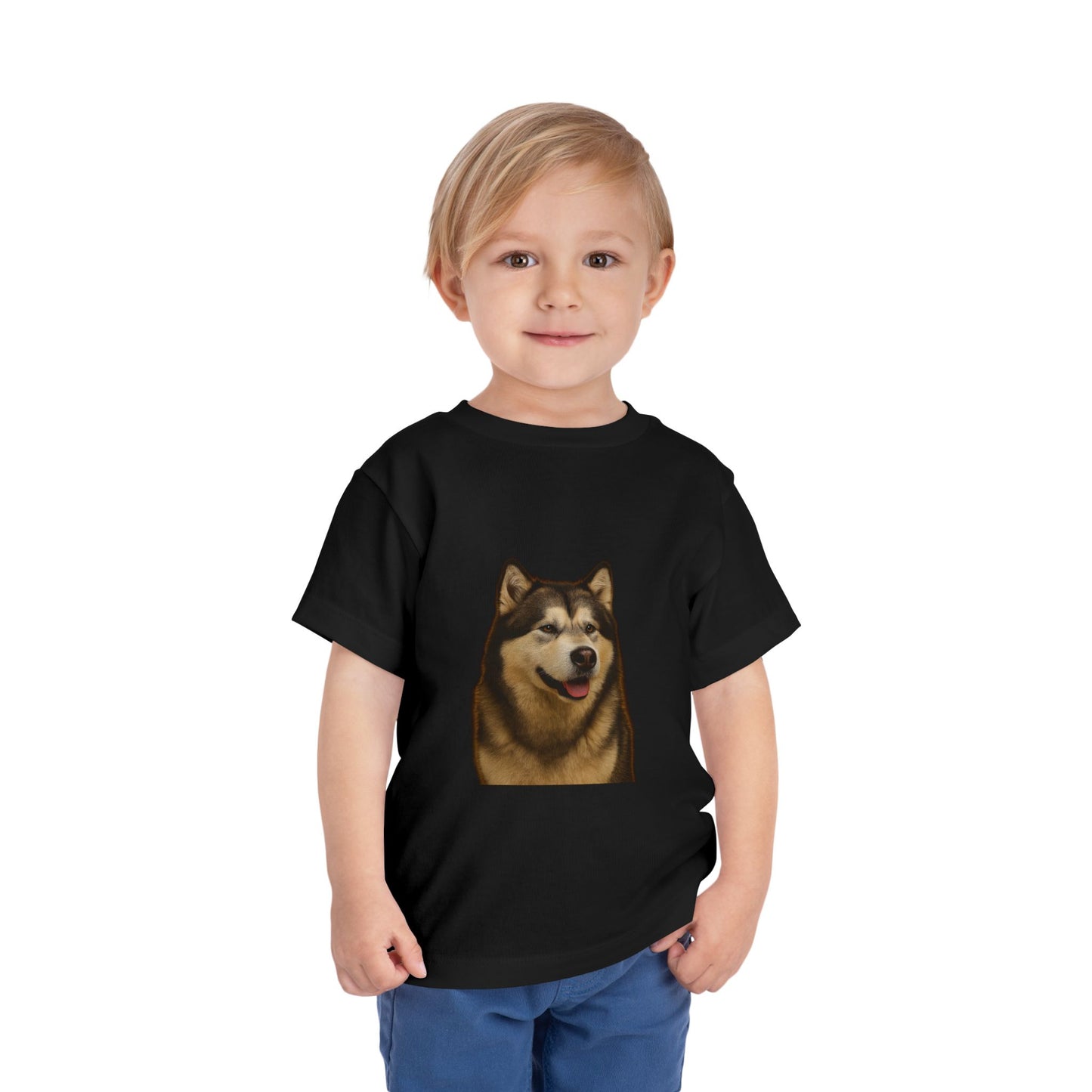 Malamute Head Toddler Unisex Short Sleeve Crewneck Tee