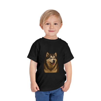 Malamute Head Toddler Unisex Short Sleeve Crewneck Tee