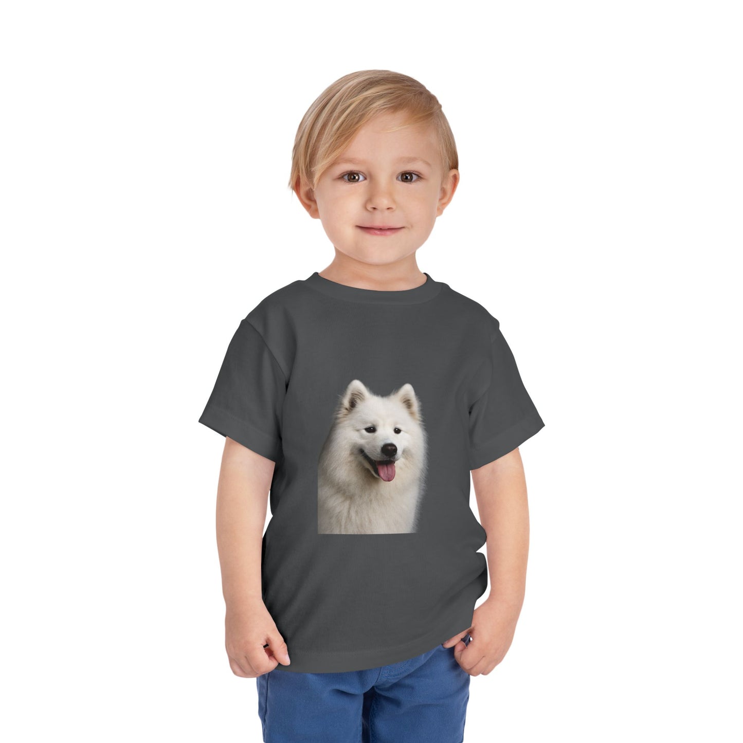 Samoyed Head Toddler Unisex Short Sleeve Crewneck Tee