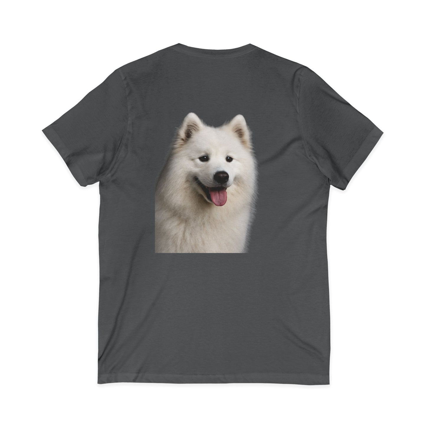 Samoyed Head Unisex Short Sleeve V-Neck Tee