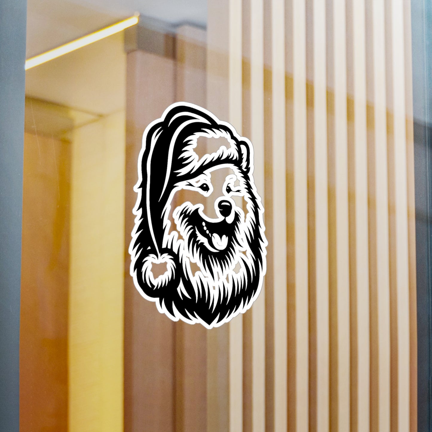Santa Paws Samoyed Vinyl Decal
