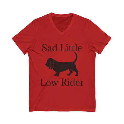 Sad Little Low Rider Unisex Short Sleeve V-Neck Tee