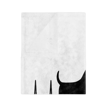 My Heart Beats For Basset Hounds Velveteen Microfiber Blanket