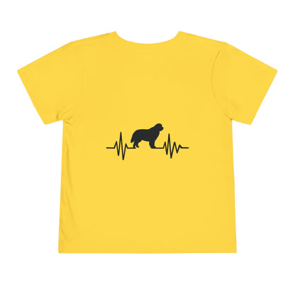 My Heart Beats For Newfies Toddler Unisex Short Sleeve Crewneck Tee