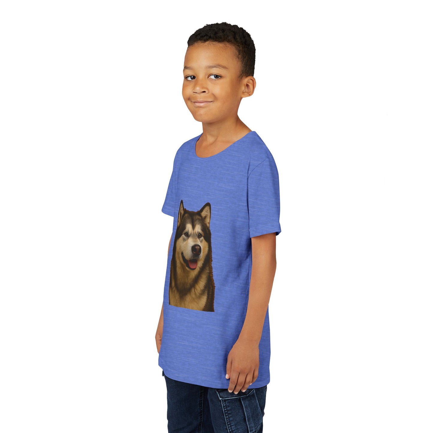 Malamute Head Youth Unisex Short Sleeve Crewneck Tee
