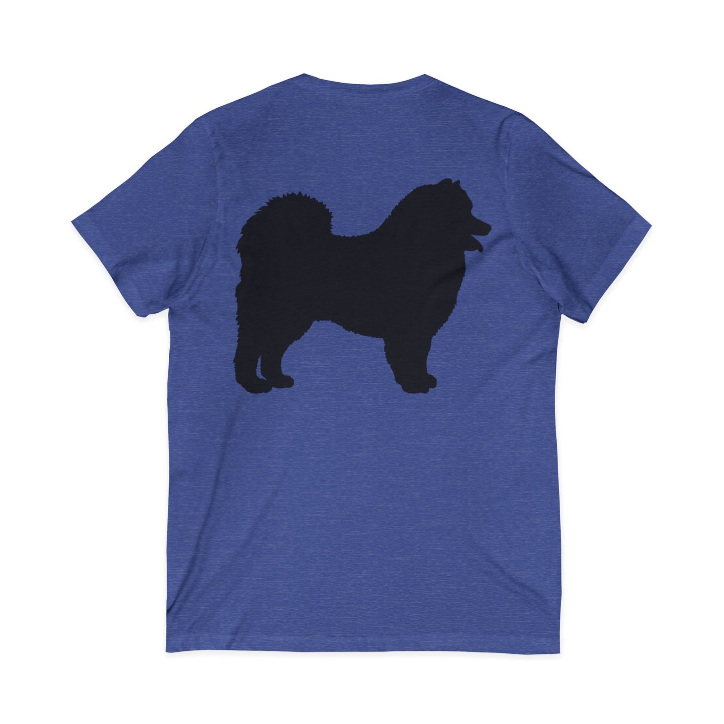 Samoyed Silhouette Unisex Short Sleeve V-Neck Tee