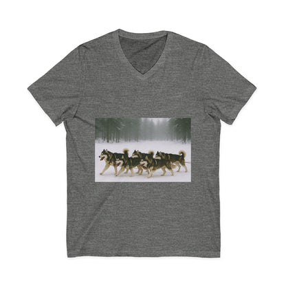 Mush On Unisex Short Sleeve V-Neck Tee