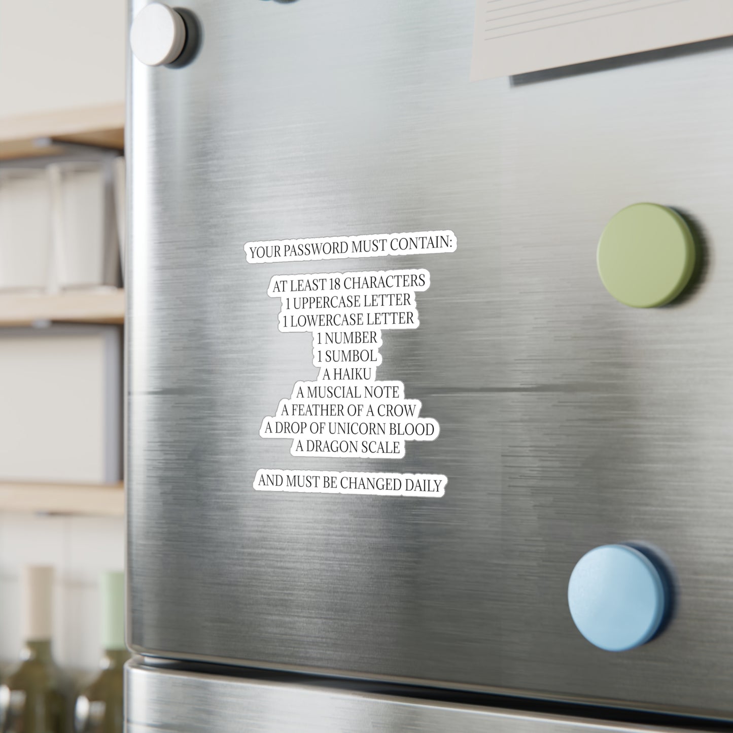 Password Vinyl Decal