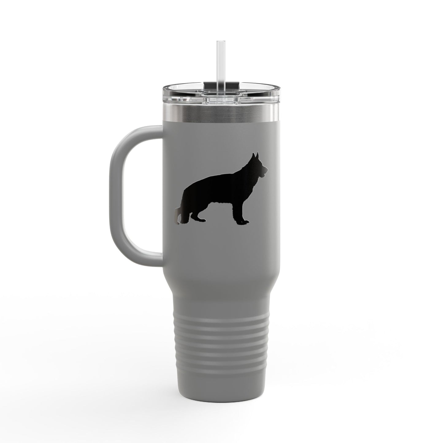 German Shepherd Silhouette Insulated Travel Mug
