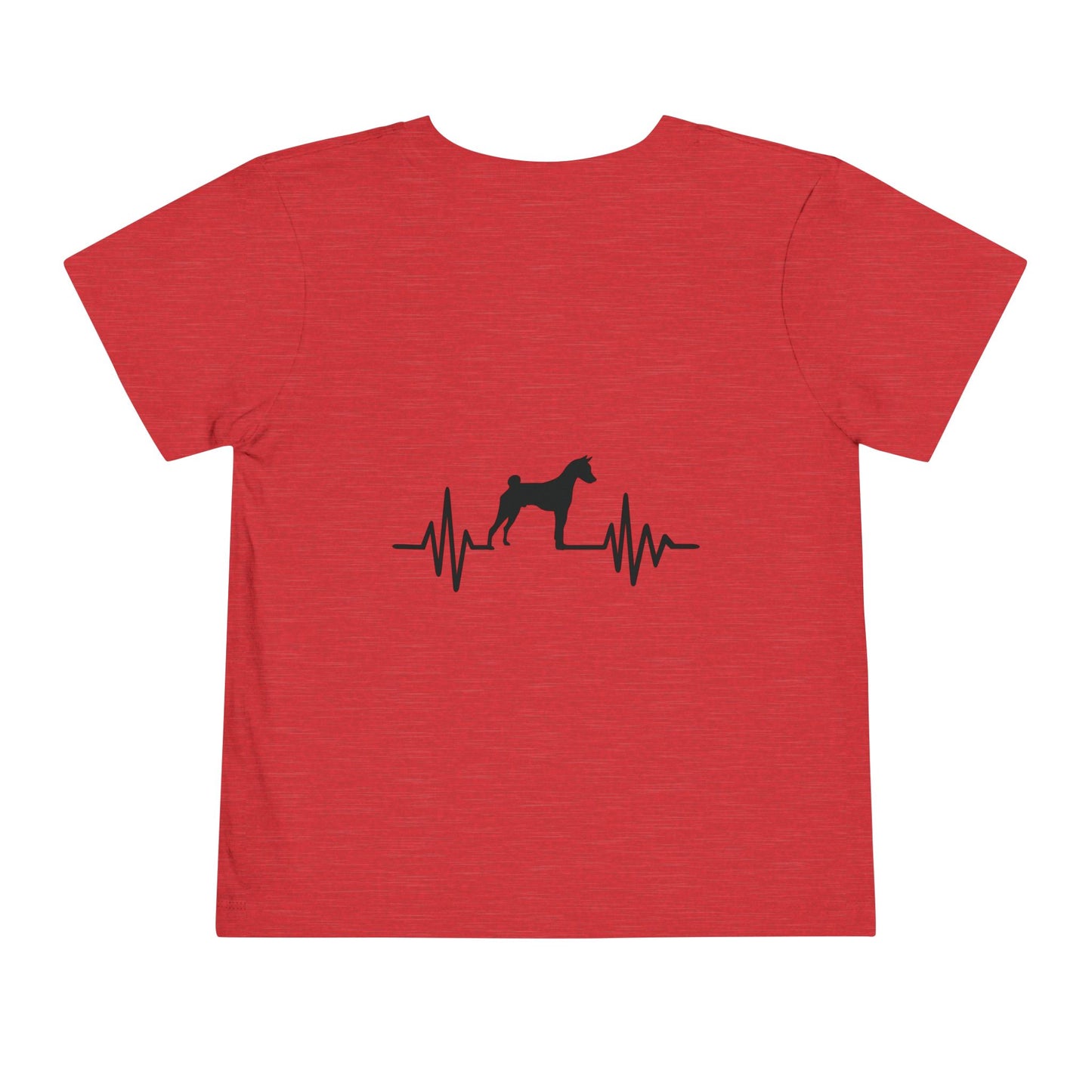 My Heart Beats For Basenjis Toddler Unisex Short Sleeve Crewneck Tee