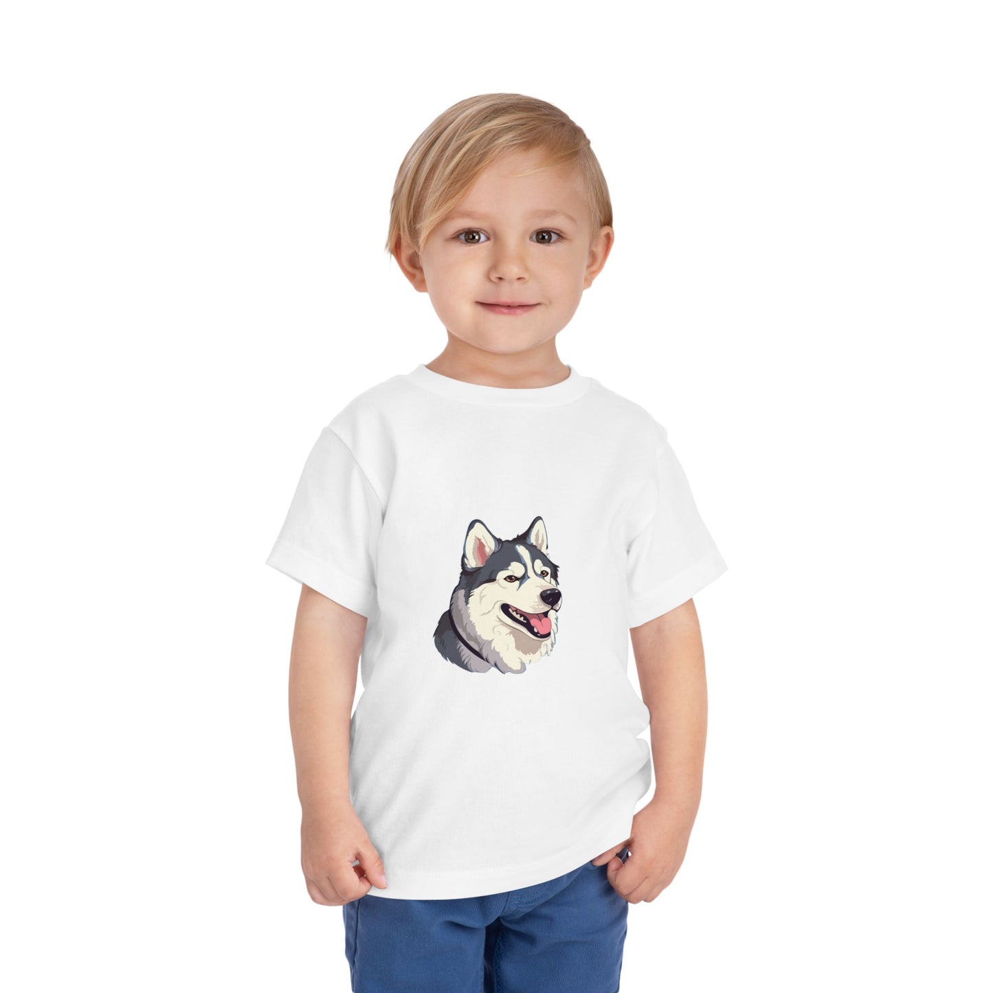 Malamute Head Toddler Unisex Short Sleeve Crewneck Tee