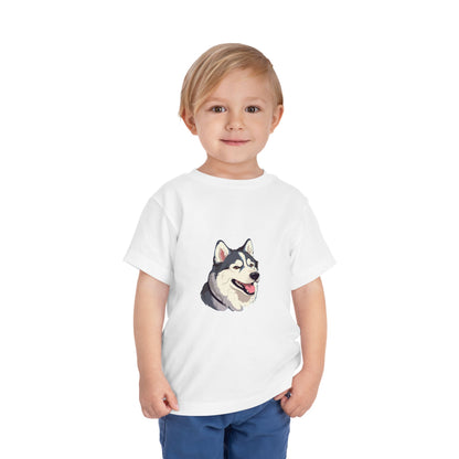 Malamute Head Toddler Unisex Short Sleeve Crewneck Tee