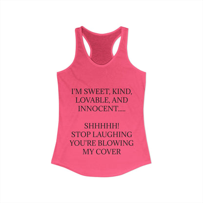 Blowing My Cover Women's Racerback Tank