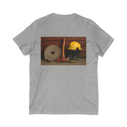 Fire/Rescue Appreciation Unisex Short Sleeve V-Neck Tee