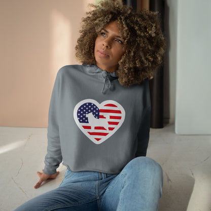 Malamute Flag Women's Crop Hoodie