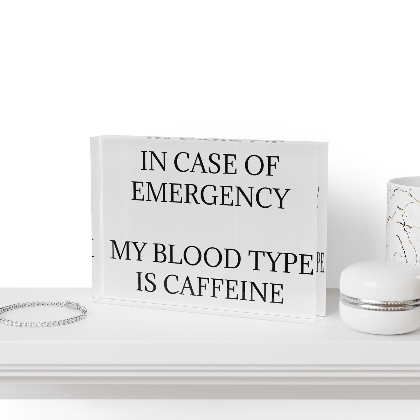 Blood Type Acrylic Photo Block