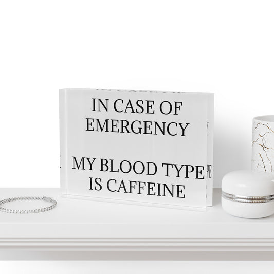 Blood Type Acrylic Photo Block