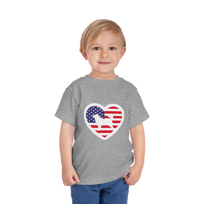 Malamute Flag Toddler Unisex Short Sleeve Crewneck Tee