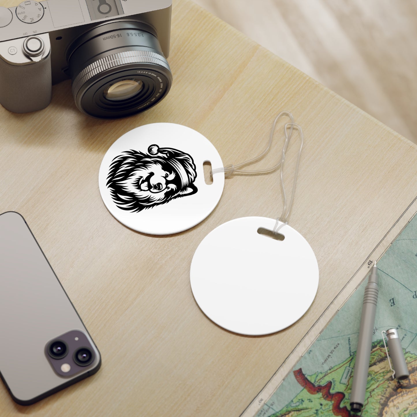 Santa Paws Malamute Luggage Tag