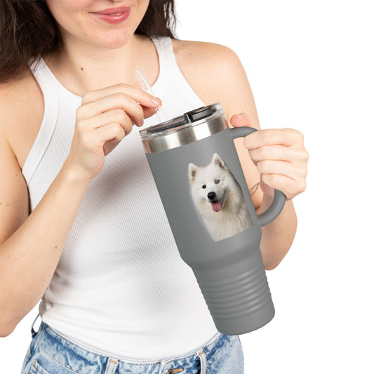 Samoyed Head Insulated Travel Mug