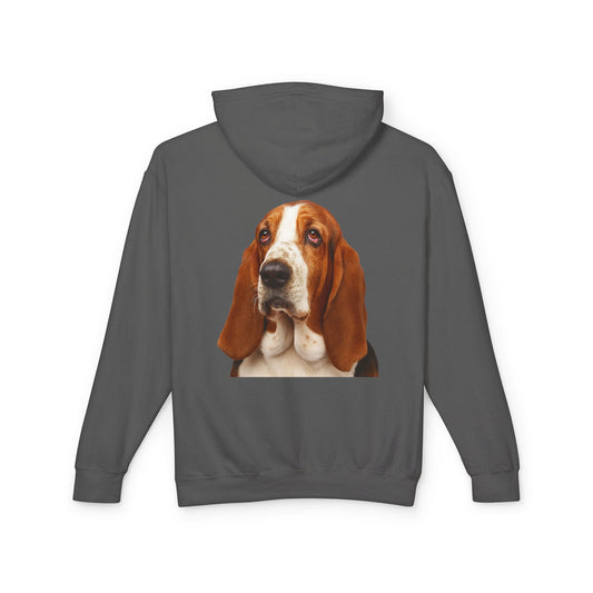 Basset Head Unisex Lightweight Hoodie