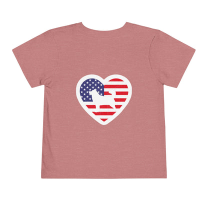 Malamute Flag Toddler Unisex Short Sleeve Crewneck Tee