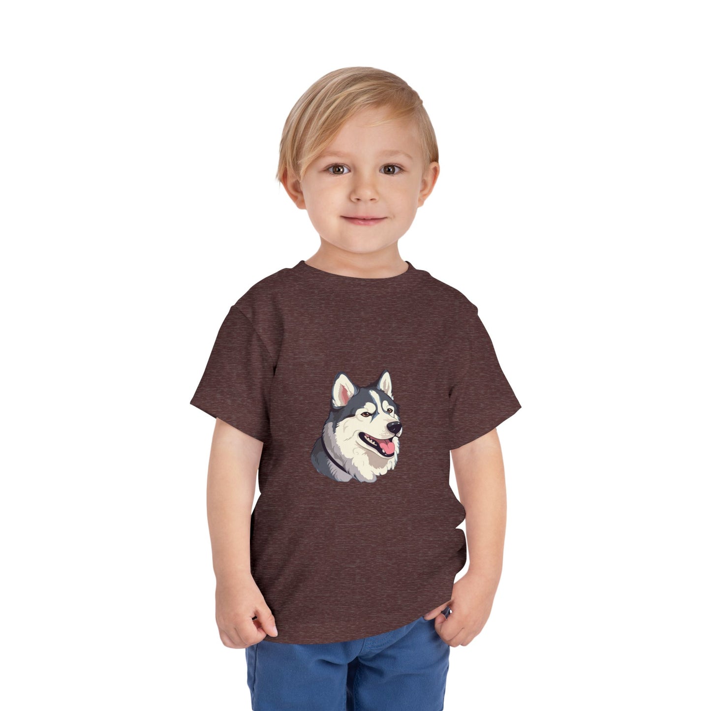 Malamute Head Toddler Unisex Short Sleeve Crewneck Tee