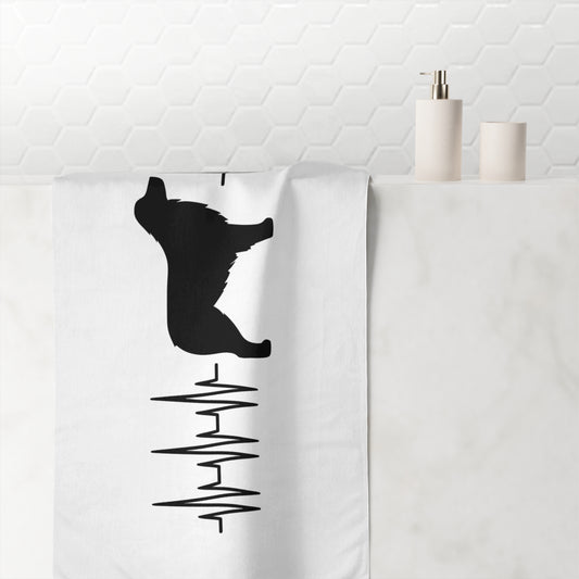 My Heart Beats For Aussies Mink-Cotton  Beach Towel
